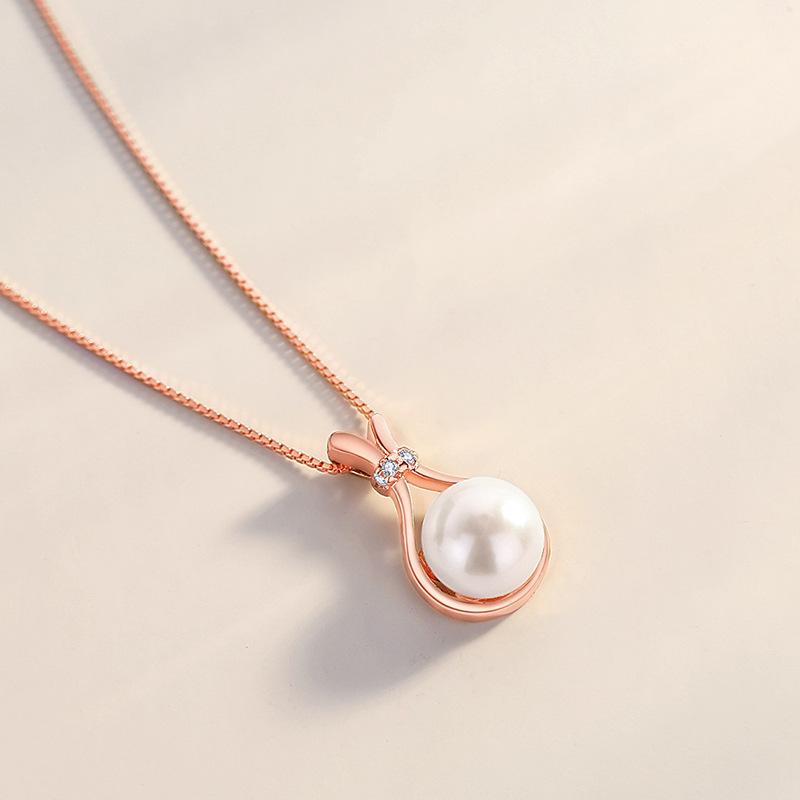 Tancise 925 Sterling Silver Classic Women Necklace Pendant Zircon Fashion Gift