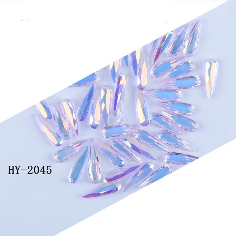 20 Pcs Colorful Nail Art Rhinestone  AB Nail Glitter Manicure Decoration