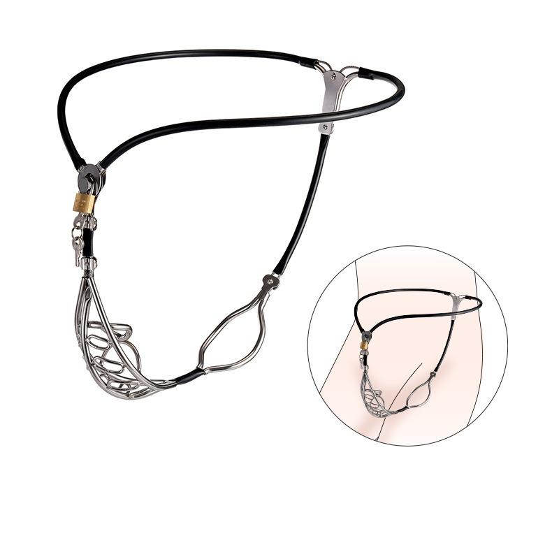 Stainless Steel Invisible Chastity Pants Sex Toys For Women Men With Lock Adjustment Chastity Plugs Anti Wolf Sexual Products