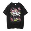 Ghost Slayer Mitsuri Kanroji Unisex Pure Cotton Tshirt 2026 Summer Anime Print Loose Casual Parentchild Short Sleeved Shirt