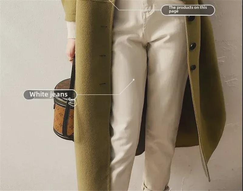 2023 Autumn/Winter Women's Wool Coat: Slim, Medium-Long, Simple Shirt Style