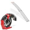 Alu II Laderampe aus Alu max. 340 kg faltbar für Motorrad ATV + Radblock Easy-Fix Vorderradständer 21 Zoll rot