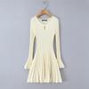 Autumn French Retro Hepburn Style Pleated Knit Dress