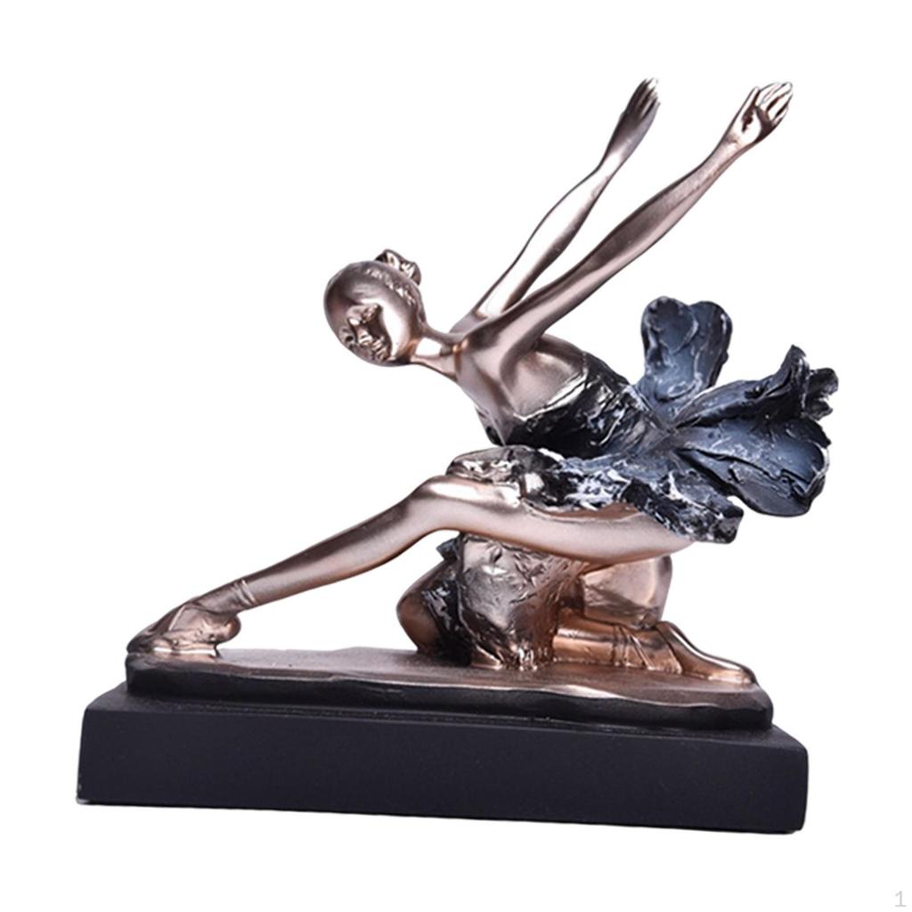 Ballerina Figurine Resin Souvenir Ballet Dancer Entrance Table Bookcase