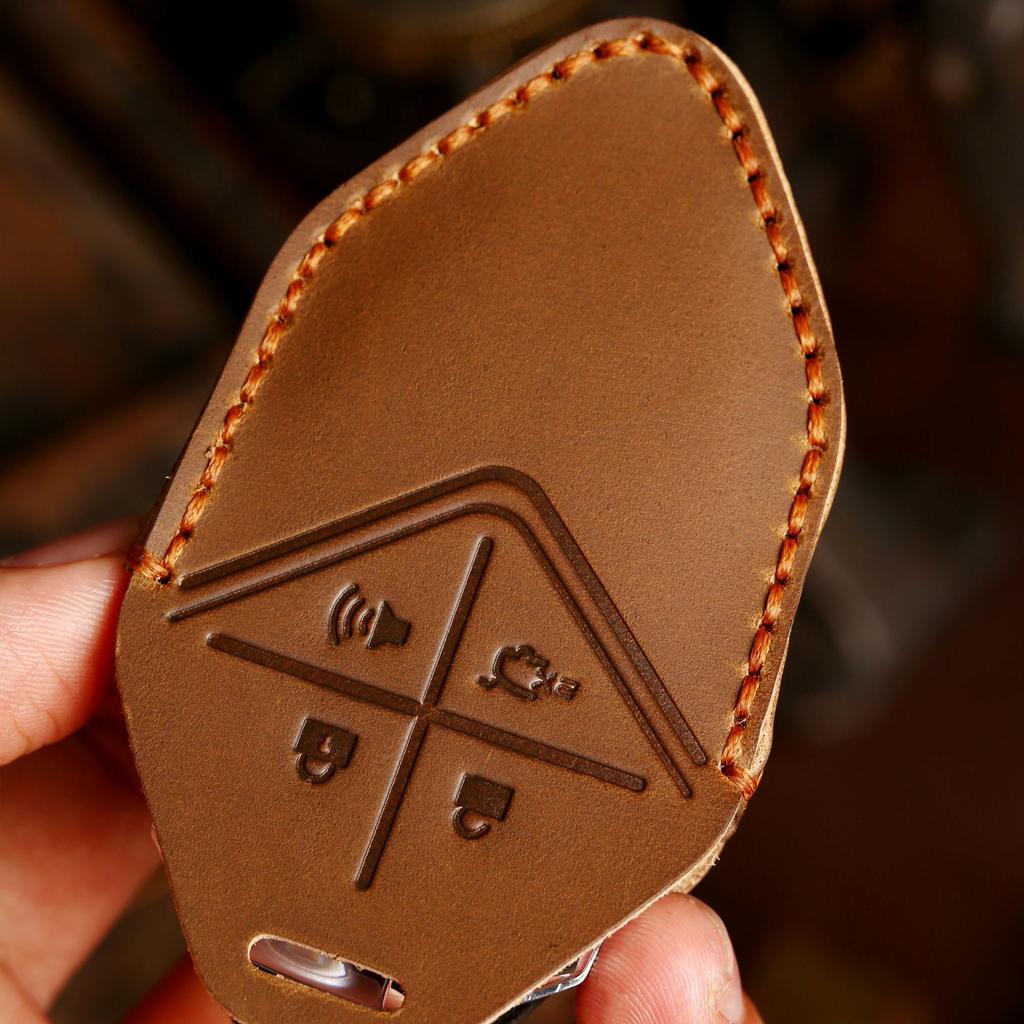Genuine Leather Auto Key Fob Remote Cover Case Key Ring Fit For Changan Deepal Sl03 Cs75 Plus Uni-V Uni-Kt Uni K T V Cs75Plus Auto Accessories