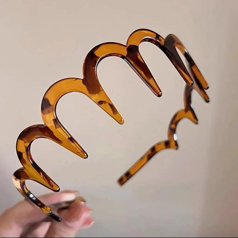 Non-Slip Resin Hair Tie Headband with Teeth for Face Washing and Bangs