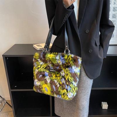 2022 Winter Plush Tote Bags for Women High Quality Shoulder Bag Fashion Purses and Handbags Designer Shopping Bag Large Hand Bag