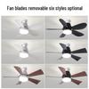 2025 E27 Screw Base Fan Light with Detachable Blades, Replaceable Light Source, Three-Color Stepless Dimming, and Timer