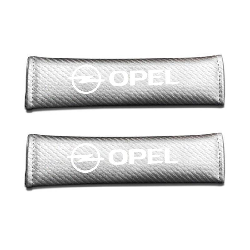 Car Interior Accessories Seat Belt Pads Carbon Fiber Seatbelt Shoulder Cover For Opel Corsa D Astra Insignia Mokka Adam Combo