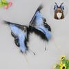 Plush Halloween Headband With Demon Elf Ears Starry Butterfly Wings Cosplay Hair Accessory Women