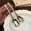 Stainless steel spoon creative dessert spoon stone shell spoon ice cream spoon spoon spoon eating spoon stirring spoon