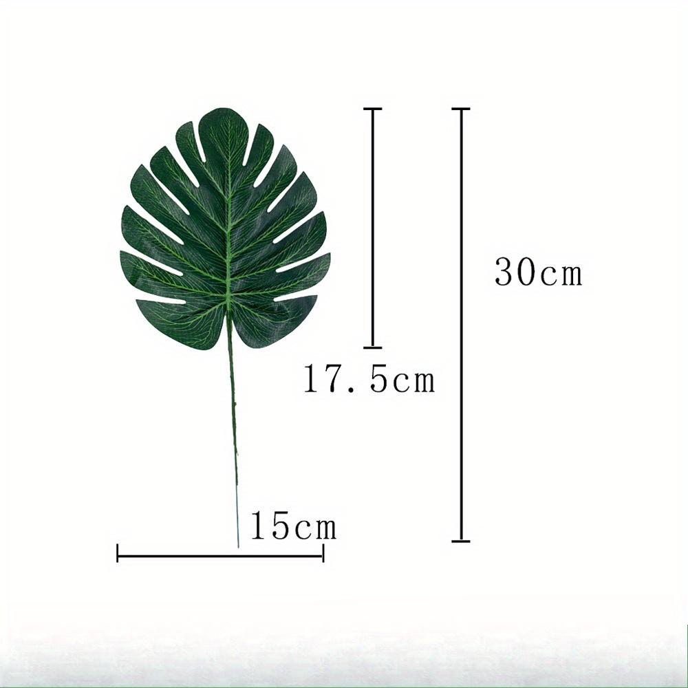 Tropical Palm Leaves, Artificial Hawaiian Luau Safari Jungle Decor, Plastic Faux Plants for Fall Season, Tabletop Decoration