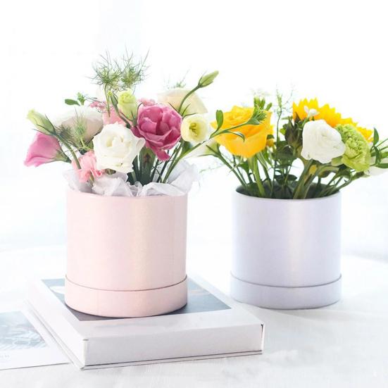 3Pcs Flower Packaging Box Set Round Flower Box Elegant DIY Box for Valentine's Day Wedding Decoration