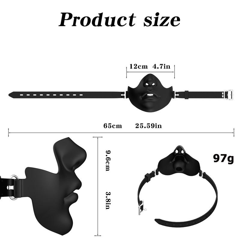 NEW Mouth Gag Mask Leather Strap On Sex Bondage Breathable Ball Gag Dildo Fetish BDSM Erotic Sex Toys For Couple Adult Game 18+