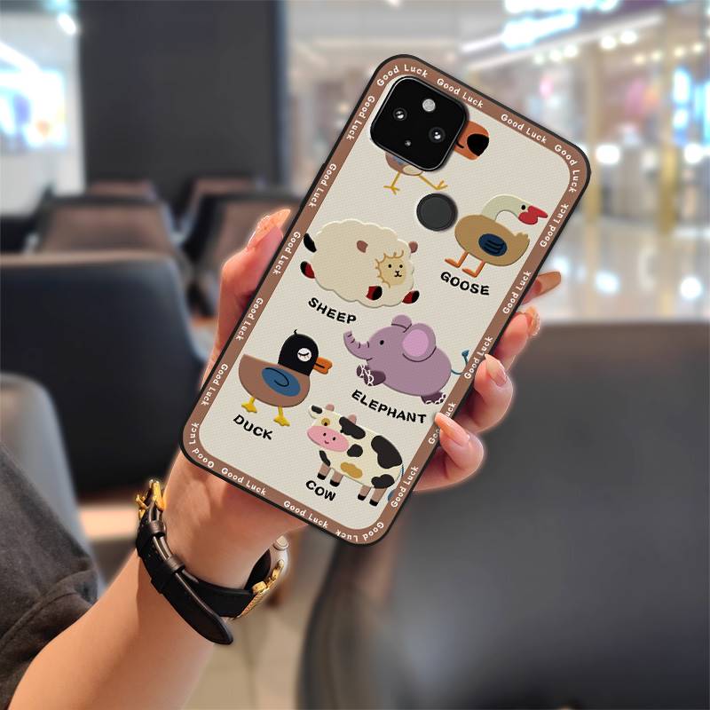 Anti-dust Full Wrap Phone Case For Google Pixel 4A 5G Protective Soft Case Fashion Design Cover Back Cover Cartoon TPU