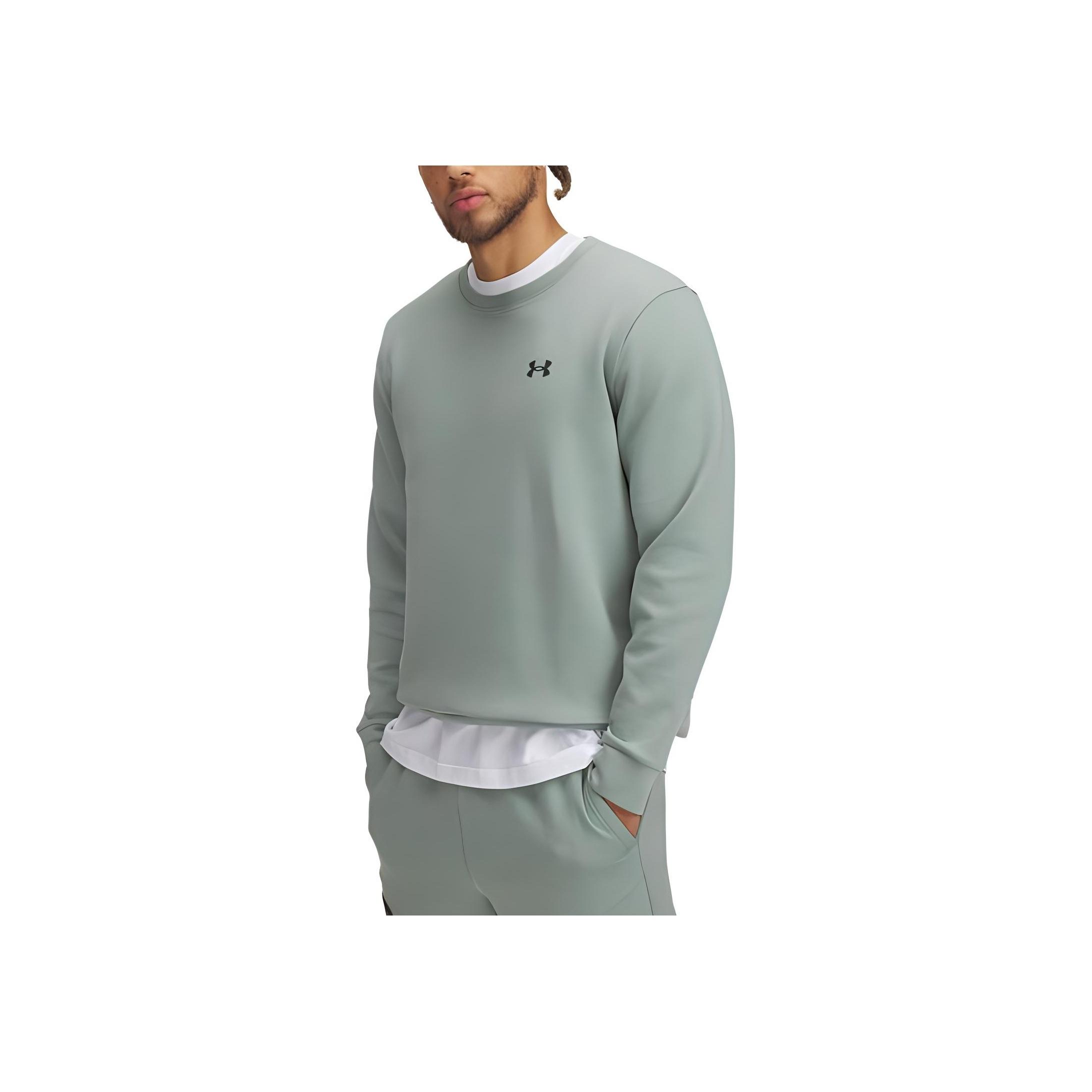 

Under Armour Unstoppable Ua Flc Crew Loose Comfortable Pullover Long Sleeve Sweatshirt Men sweatshirt Lime-Green 1381688-348 M