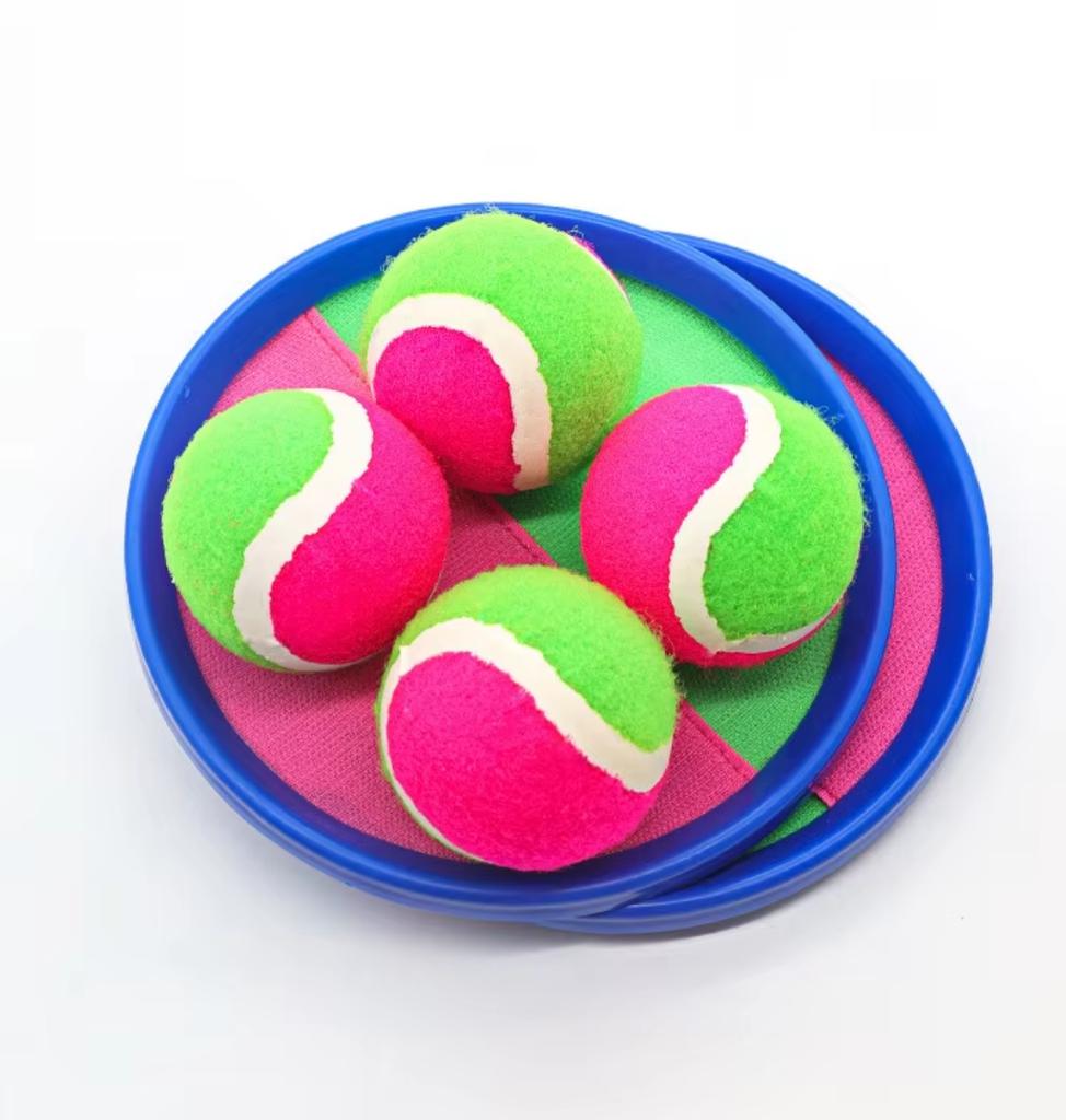 Sticky Ball Toys - Outdoor Games, Beach Toys, Throwing and Ball Set with 2 Rackets and 1 Ball, Easter Gift