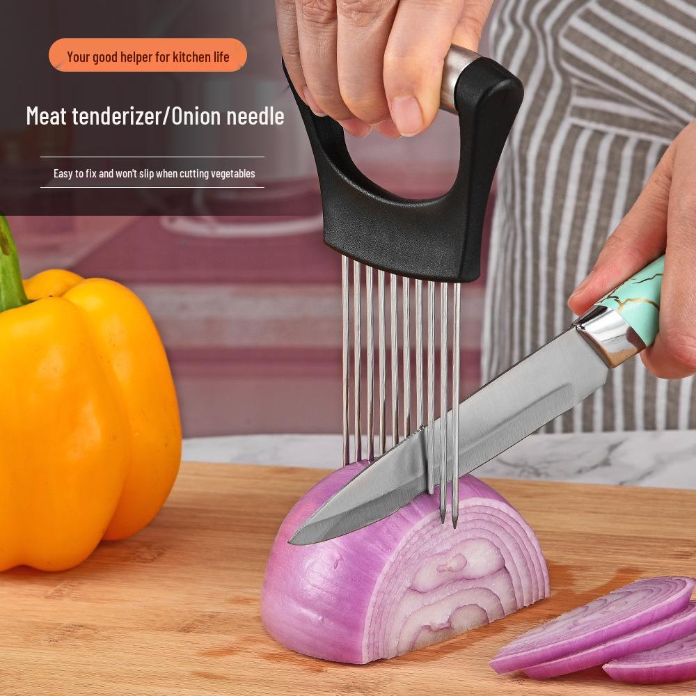 304 Stainless Steel Onion Holder & Meat Tenderizer Needle