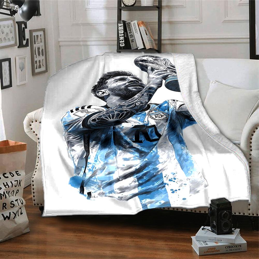 World Cup Celebration printed flannel breathable and warm blanket, a stylish home gift, suitable for home, office and bedspread use. 0713a36