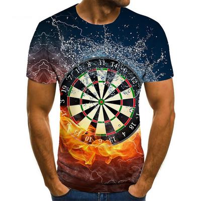 Men's Unisex Graphic Prints Darts T Shirt Tee Short Sleeve T Shirt 3D Print Round Neck Shirt Fashion Designer Basic Casual Daily