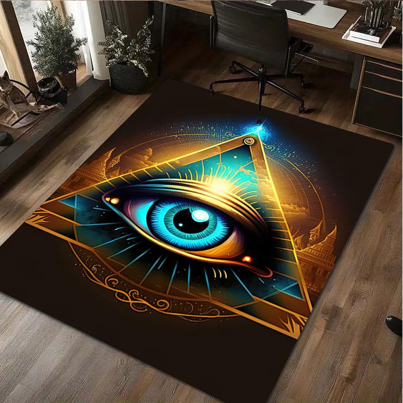 

1Pc Freemason Print Rug - home decoration Carpet For Living Room Bedroom Flooring Computer Chair Area Rug 40x60cm( 15x23in )