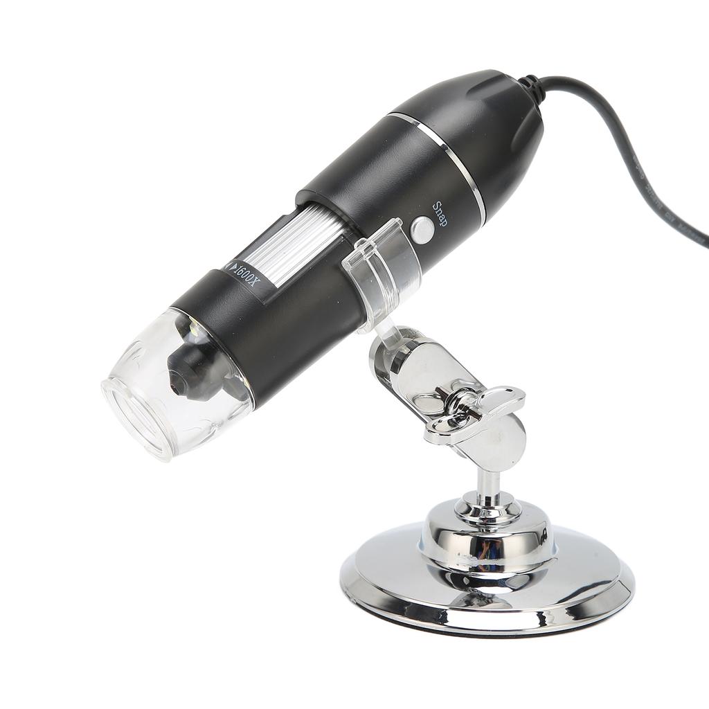 3 In 1 USB Digital Microscope 50X‑1600X Portable Handheld 8 LED Magnification Endoscope Camera for