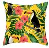 Home Decor Tropical Toucans & Floral Patterned Pillow Covers Pattern Cushion Cover Suitable for Sofa Bedroom Car Pillow Cover