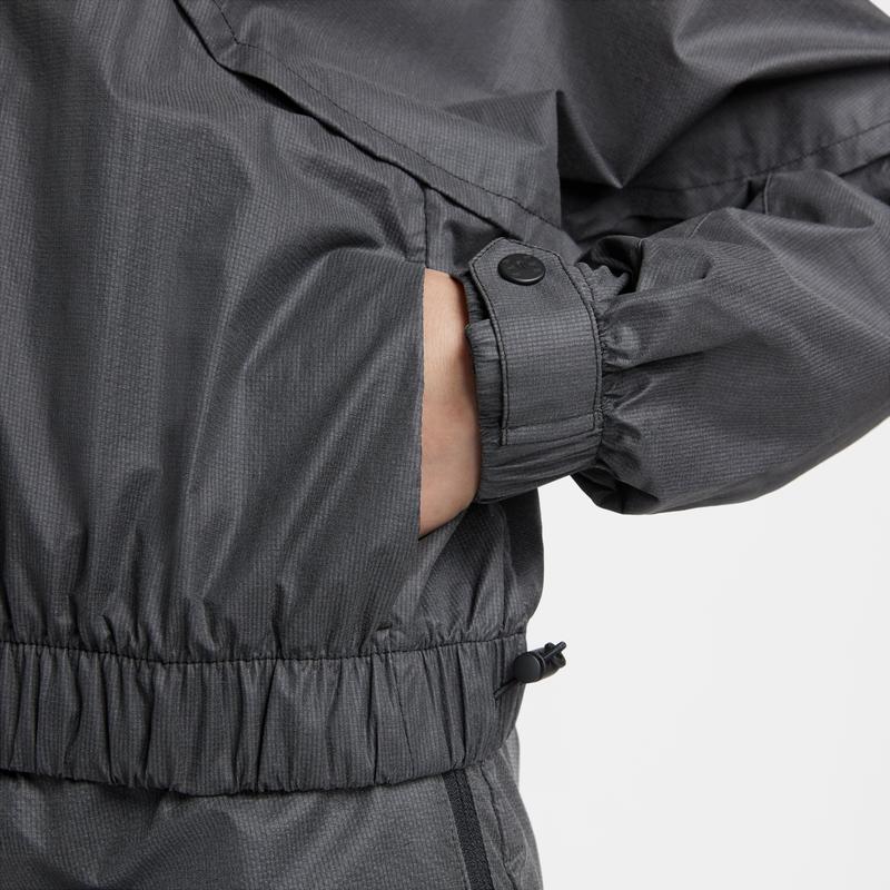 Nike Solid Color Stand Collar Long Sleeve Jacket Women Outerwear Black DX0289-010