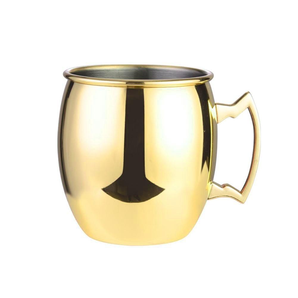 Brass Moscow Mule Mug Stainless Steel Elegant Beer Cup With Colorchanging Finish For Bar Use