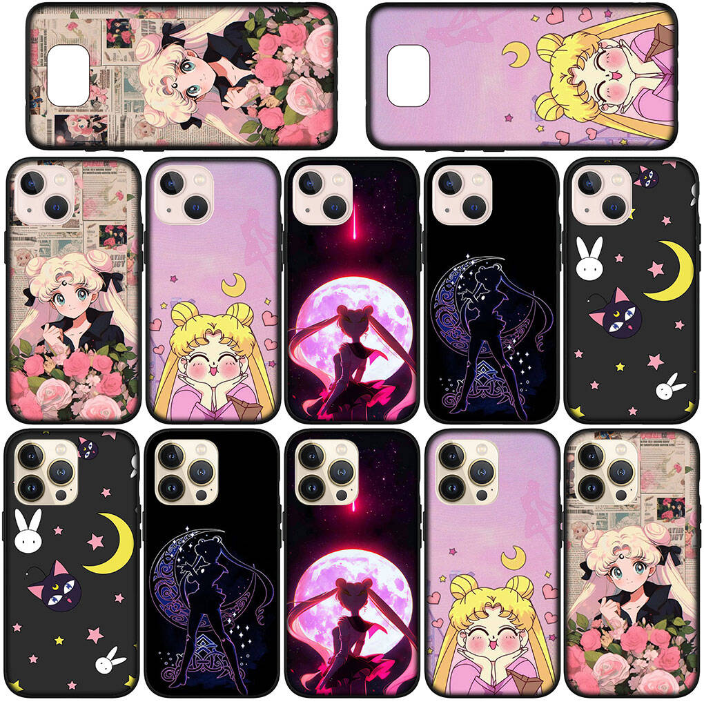 Etui na telefon do iPhone 17 16 15 Xiaomi Poco F8 F7 X7 X6 X5 M8 C85 C75 C71 Redmi Note 14 13 12 11 Pro Max A3 A4 14C 13C 15C Sailor Anime Dziewczyna Księżyc Pokrowiec