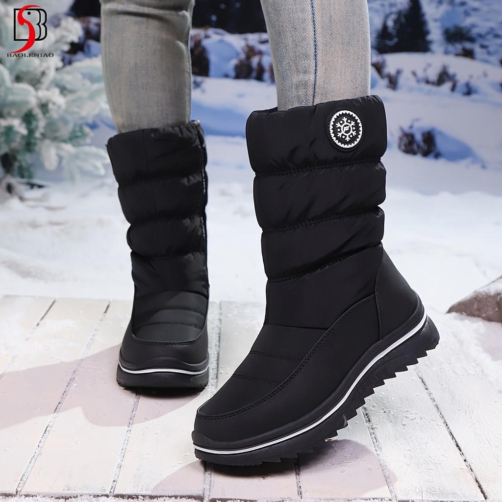 New Winter Warm Boots, Extended Plush Boots, Anti Slip and Windproof Thickened Version, -40 Degree Women's Mid and Long Boots, Durable Boots