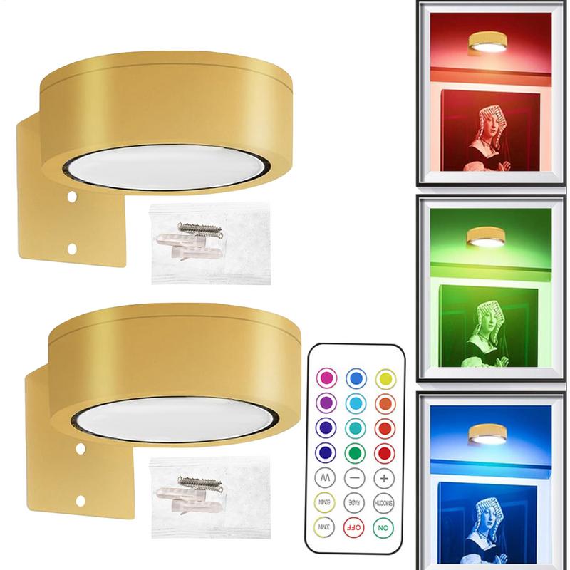 Picture Lights Magnetic LED Painting Light With Remote Control Battery Operated LED Accent Lamp For Corridor Stairs art pictures