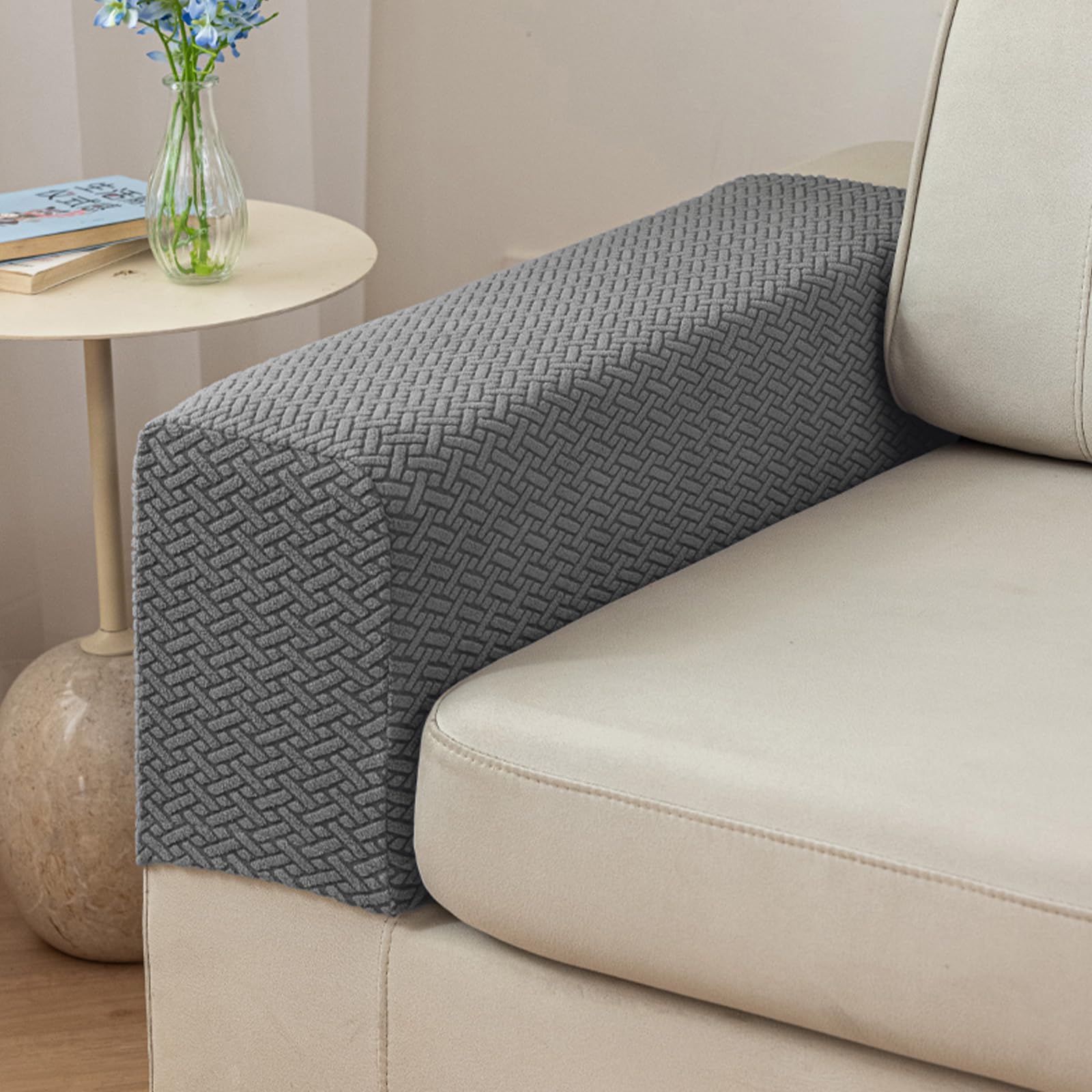 

Чехлы на подлокотники дивана, Набор чехлов на подлокотники дивана из 1 шт., Полиэстеровые эластичные противоскользящие защитные чехлы для мебели, Моющиеся чехлы для кресла One Size