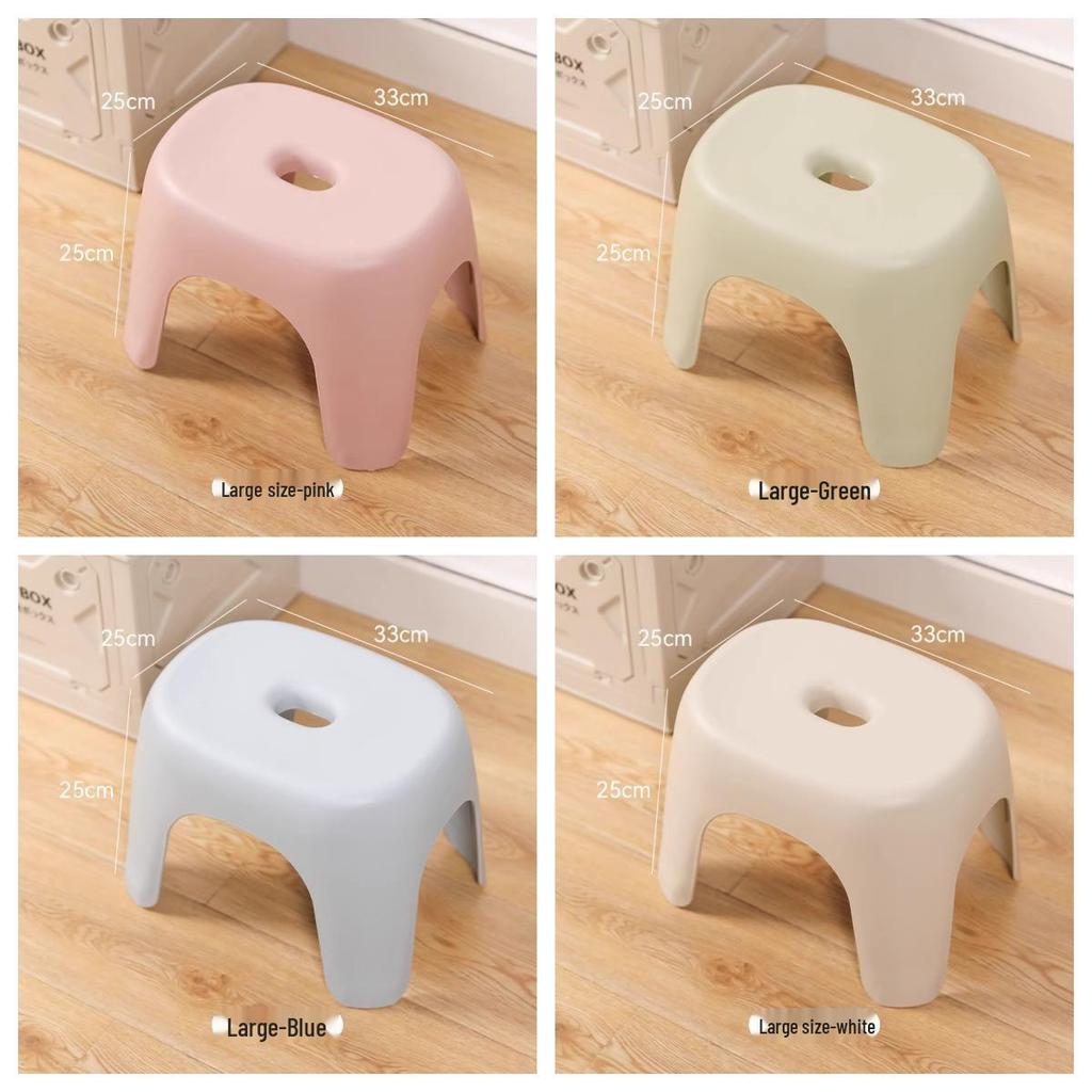 Durable Plastic Low Stool for Bath and Living Room