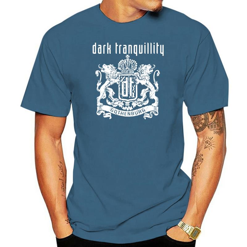 

Men Cotton brand Tshirt Dark Tranquillity Gothenburg Black T Shirt Melodic Death Metal humor t-shirt casual tee tops S