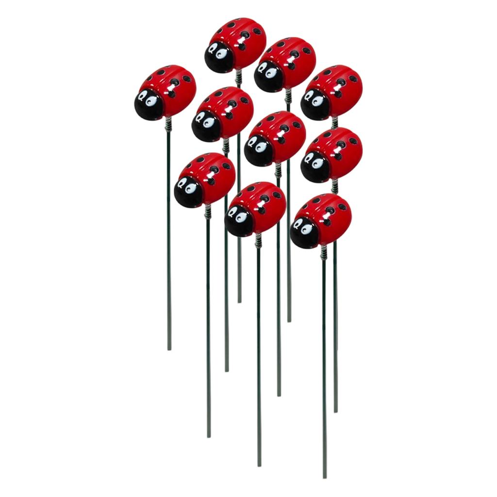 Outdoor Garden Decorative Stakes Set of 10 Insect Lawn Ornaments with Metal Rods for Yard Patio and Plant Decoration