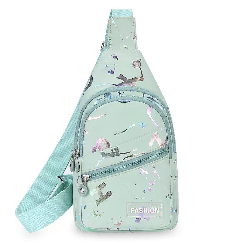 Mini Brusttasche für Damen Mode Print Crossbody Sling Rucksack Leichte Lässige Umhängetasche Große Kapazität Reise Tagesrucksack