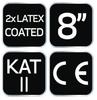 Work Gloves, Latex-Coated Polyester (2 Layers), 3141X, Size 8