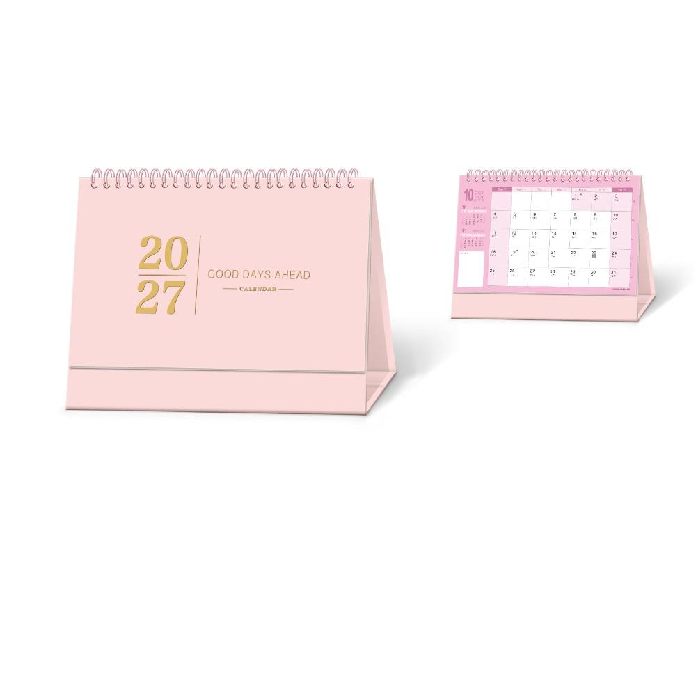 Morandi Color 2027 Desk Calendar Paper Flip Calendar Durable Academic Planner Desktop Decoration