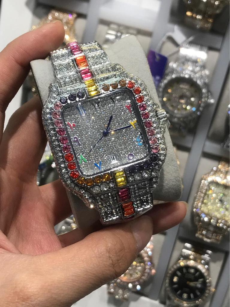 Luxury Diamond-Studded Quartz Waterproof Wristwatch