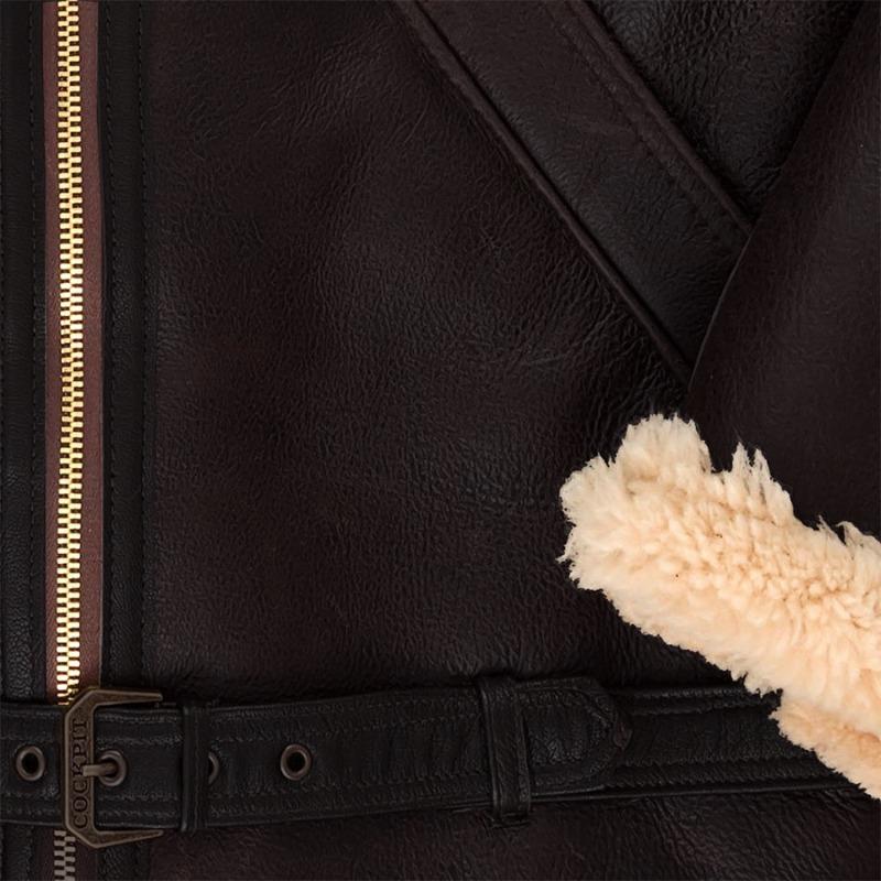 Men's Fur Integrated Thickened Cross Heavy Industry Leather Coat Fur Integrated