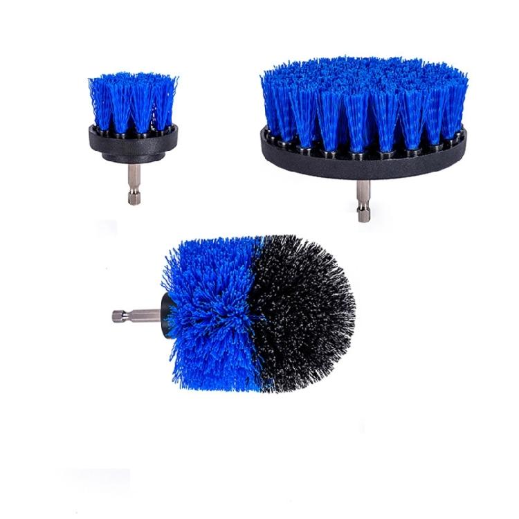 

3Pcs Drill Brush Shower Brushes Set Power Scrubber Cleaning Brush Extended Attachment Kit for Clean Tub Bathroom Tile синій