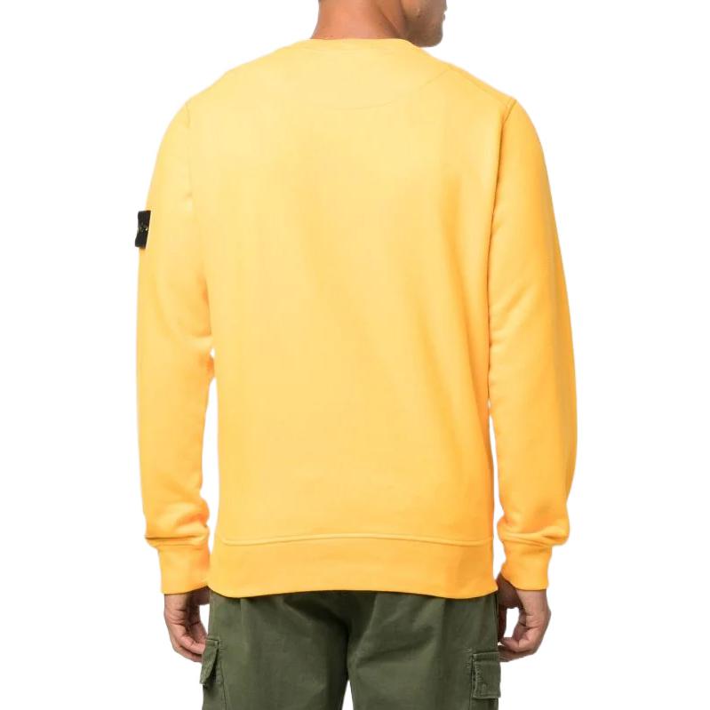 Stone Island FW22 Solid Color Logo Patch Casual Hoodie Men hoodies Yellow 771563020-V0030
