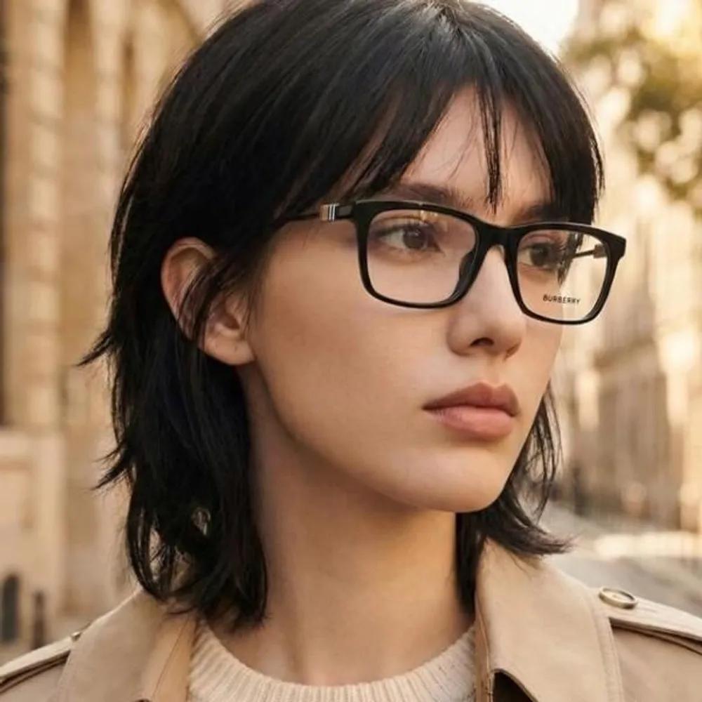 [Burberry] Eyeglass Frames BE2384F 3464 Matte Black Square Horn-rimmed Daily