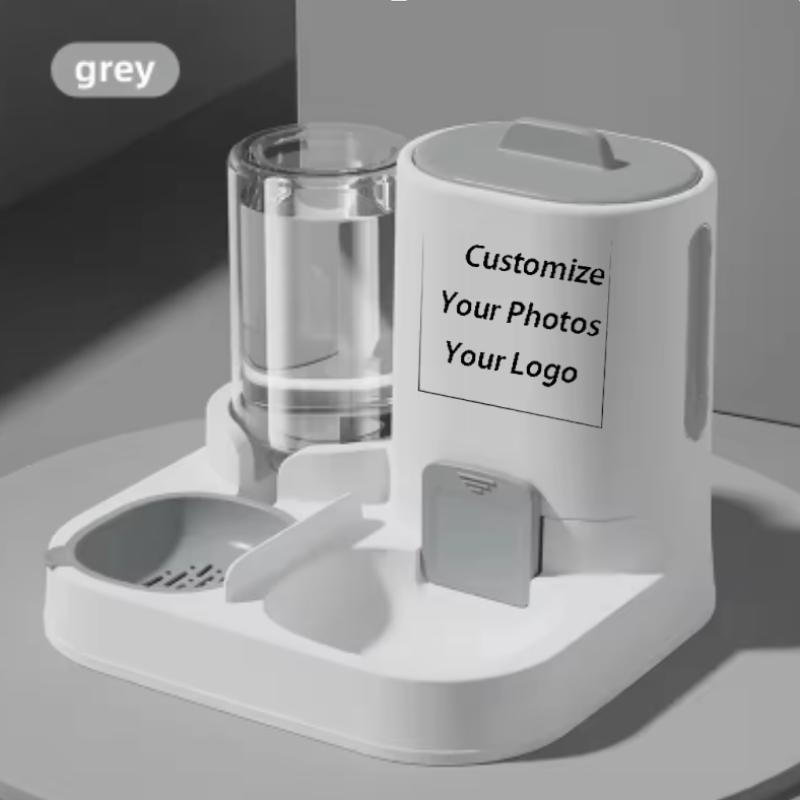 Customizable Two-in-One Pet Feeder Bowl for Cats And Dogs Smooth Food & Water Supply Cat Water Dispenser Dog Bowl Pet Supplies