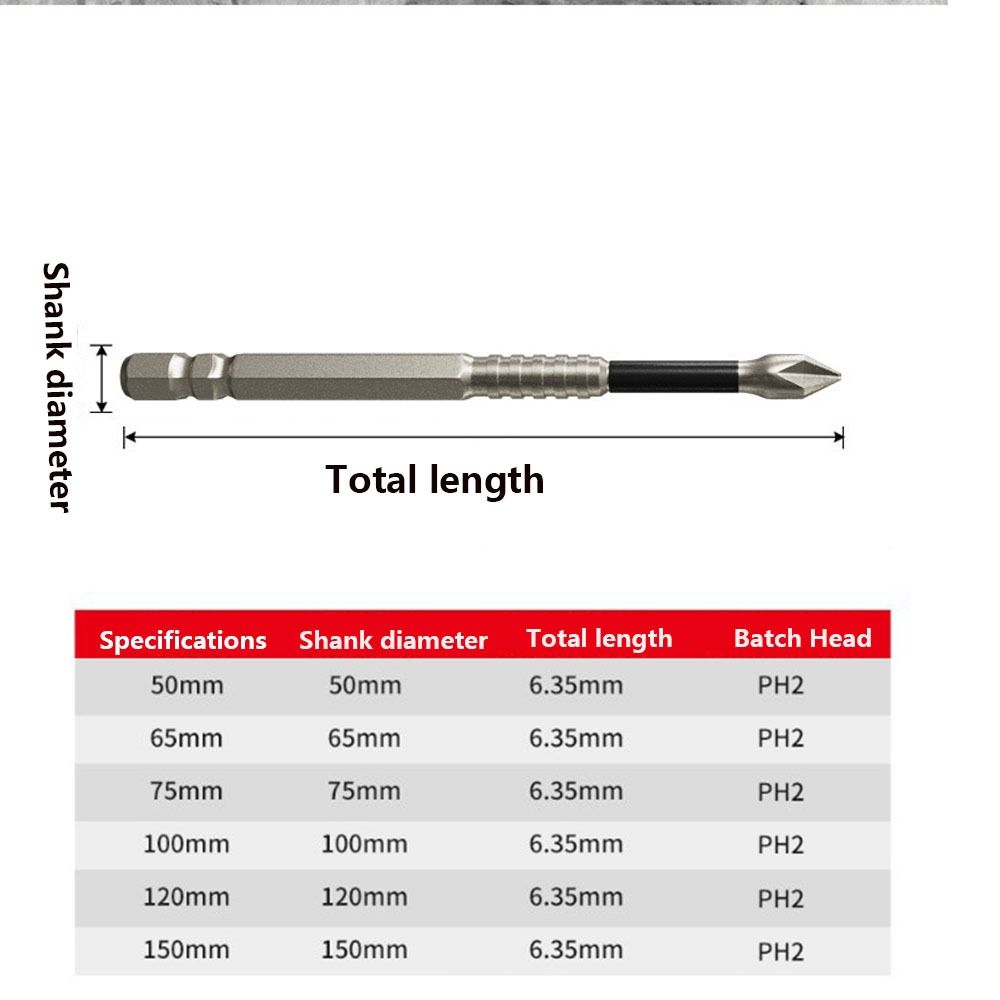 Impact Resistant Cross Bit K5 Thread PH2 Screwdriver Bits  Screw Driver Hand Tool