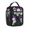 Blaue Augen König Gojo Satoru JJK Anime Isolierte Lunchtaschen Auslaufsicherer Lunchbehälter Thermotasche Tragetasche Lunchbox Strand Bento Tasche