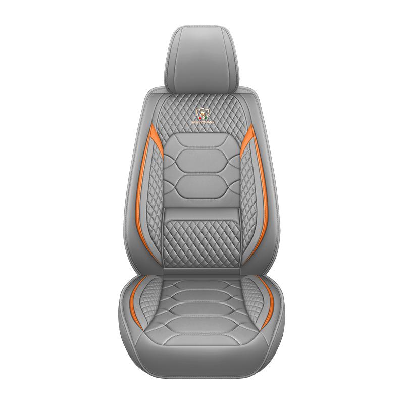 Fixed Lumbar Support Car Seat Cover – Anti-Fatigue Driving, Full-Front Universal Fit, Premium PU Leather (Waterproof & Durable)