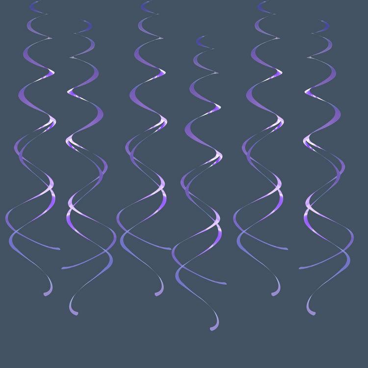 Festival & Birthday Swirl Ceiling Decorations: Hanging PVC Ornament for Windows, Corridors, and More.