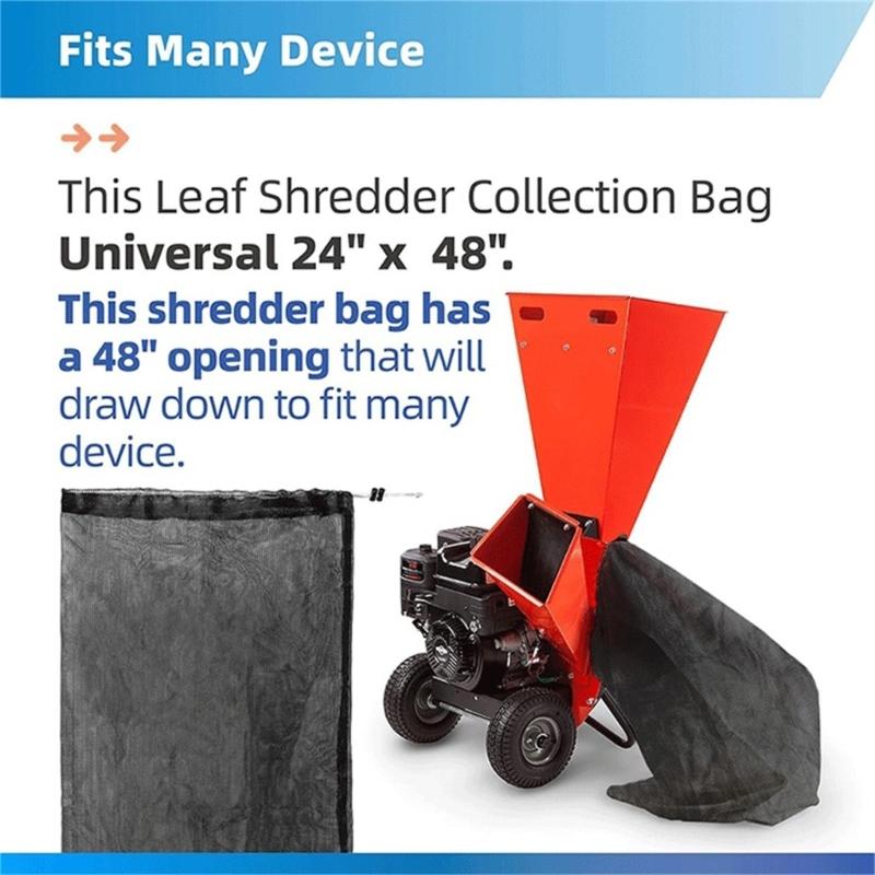 Wood Chipper Collection Bag Reusable Lawn Cleaner Bag Leaf Shredders Chip Machine Bag for Wood Slicers Splitters Enduring